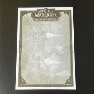 World of Warcraft Mists of Pandaria Promo Notepad